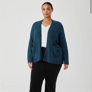 Eileen Fisher Teal Cardigan Sweater